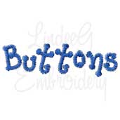 "Buttons" text Machine Embroidery Design