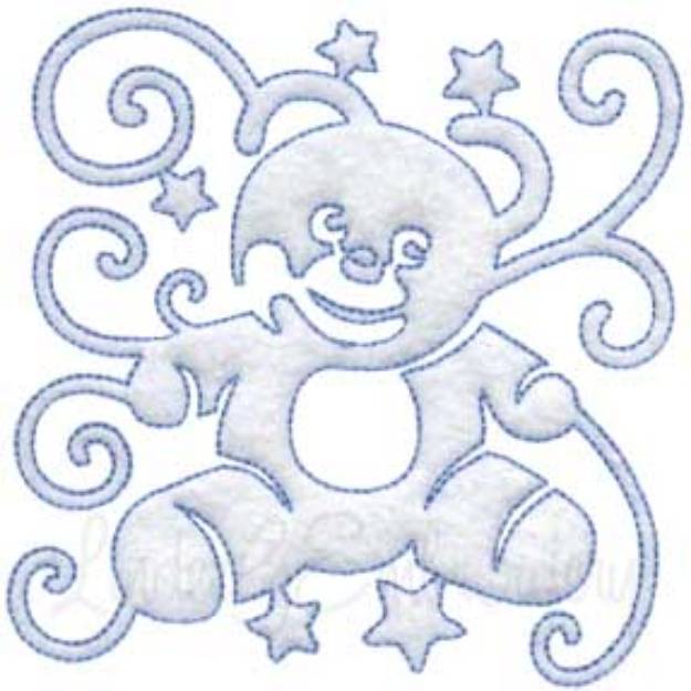 Picture of Teddy Bear Quilt Block Machine Embroidery Design