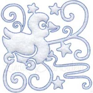 Picture of Ducky Quilt Block Machine Embroidery Design