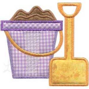 Picture of Sand Bucket Applique Machine Embroidery Design