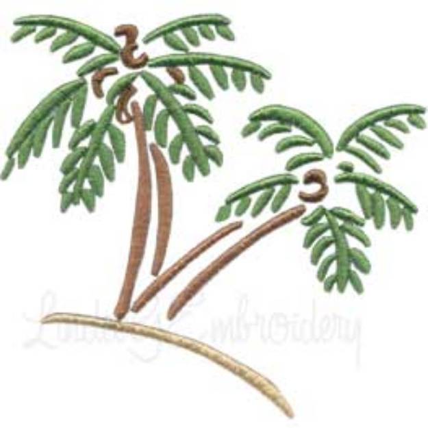 Picture of Palm Trees Machine Embroidery Design