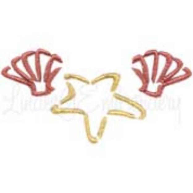 Picture of Star Fish & Shells Machine Embroidery Design