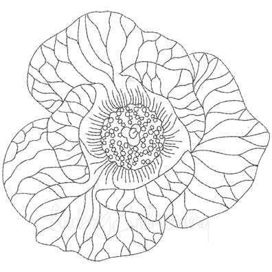 3-Petal Flower Machine Embroidery Design