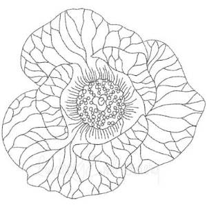 Picture of 3-Petal Flower Machine Embroidery Design