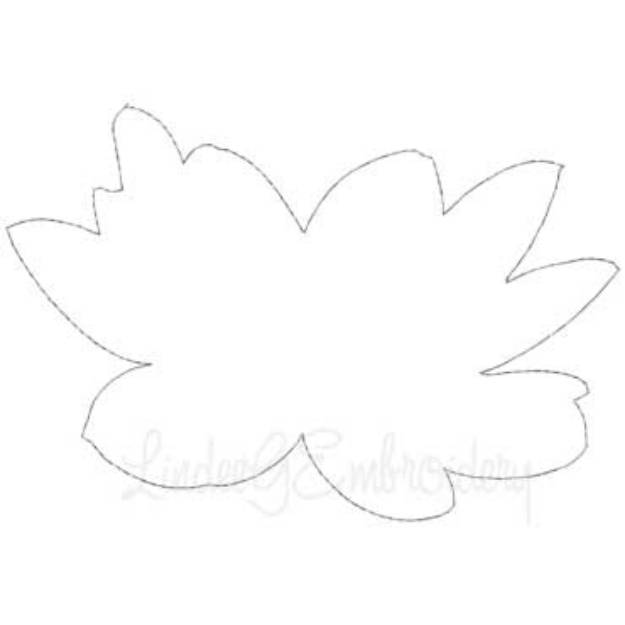 Picture of Peony - Placement Outline Machine Embroidery Design