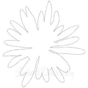 Picture of Spider Mum - Placement Outline Machine Embroidery Design