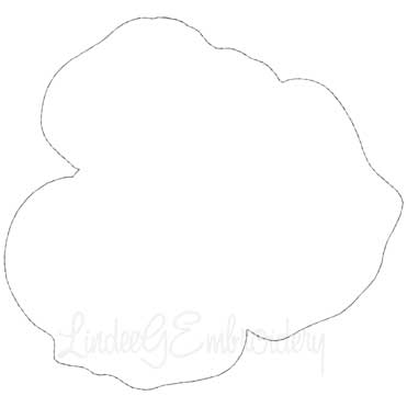 3 Petal Flower - Placement Outline Machine Embroidery Design