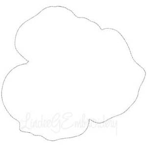 Picture of 3 Petal Flower - Placement Outline Machine Embroidery Design