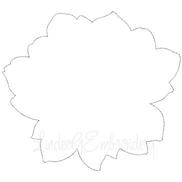 Dahlia - Placement Outline Machine Embroidery Design