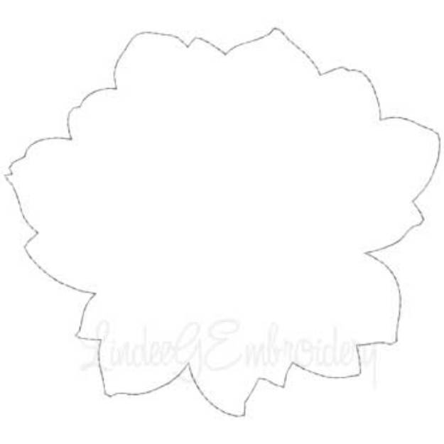 Picture of Dahlia - Placement Outline Machine Embroidery Design