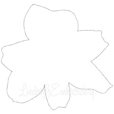 Asiatic Lily - Placement Outline Machine Embroidery Design