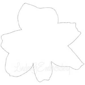 Picture of Asiatic Lily - Placement Outline Machine Embroidery Design