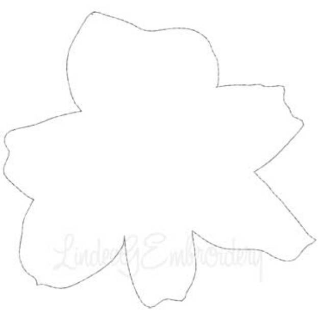 Picture of Asiatic Lily - Placement Outline Machine Embroidery Design