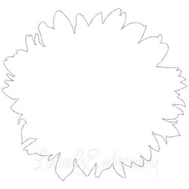 Picture of Chrysanthemum - Placement Outline Machine Embroidery Design