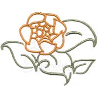 Deco Flower with Leaves 2 Machine Embroidery Design