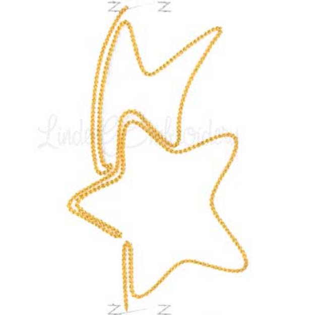Picture of Star Continuous Border - Chain St. Machine Embroidery Design