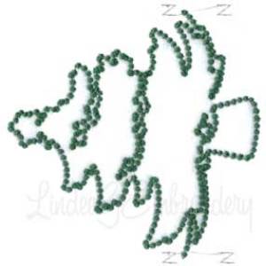 Picture of Candlewick Tree Continuous Border Machine Embroidery Design