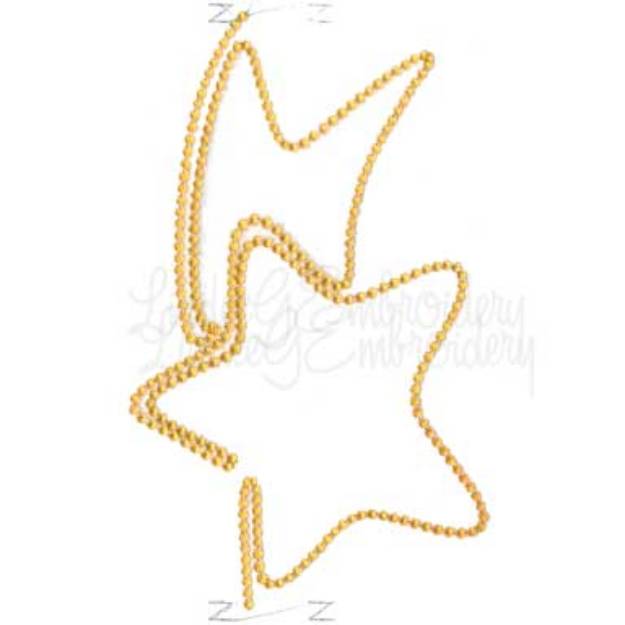Picture of Candlewick Star Continuous Border Machine Embroidery Design