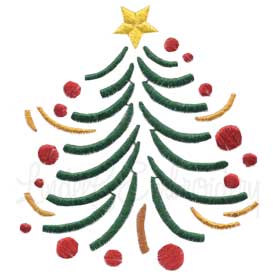 Christmas tree Machine Embroidery Design