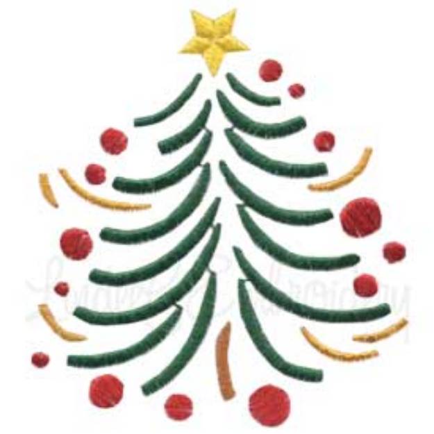 Picture of Christmas tree Machine Embroidery Design