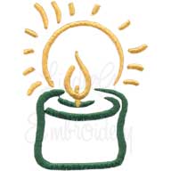 Short Candle Machine Embroidery Design