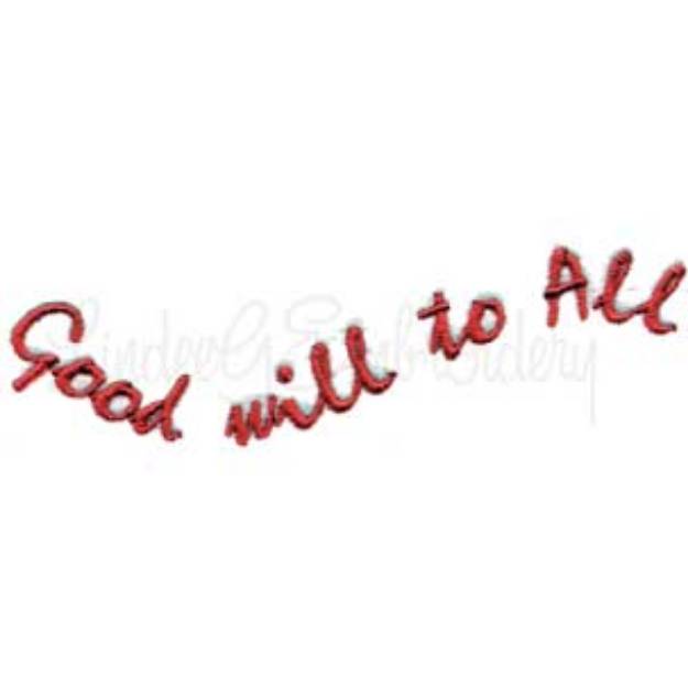 Picture of Good will to All Machine Embroidery Design