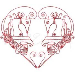 Picture of Redwork Sewing Design 2 Machine Embroidery Design