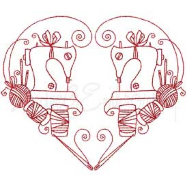Picture of Redwork Sewing Design 2 Machine Embroidery Design