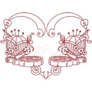 Picture of Redwork Sewing Design 5 Machine Embroidery Design