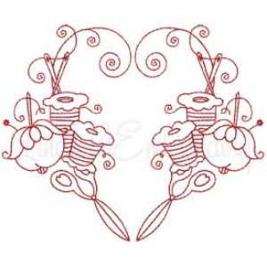 Picture of Redwork Sewing Design 9 Machine Embroidery Design