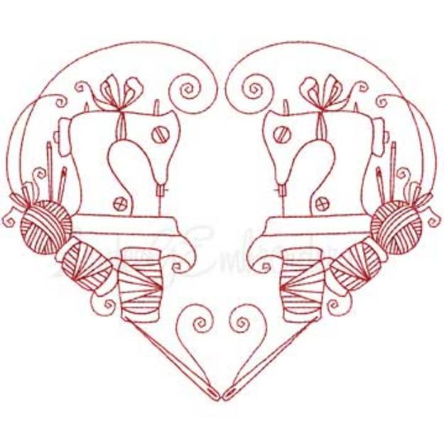 Picture of Redwork Sewing Design 32 Machine Embroidery Design