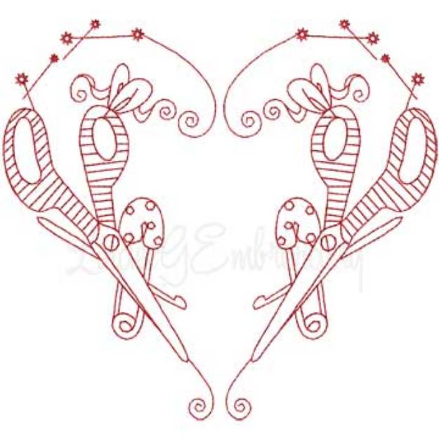Picture of Redwork Sewing Design 34 Machine Embroidery Design