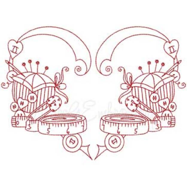 Picture of Redwork Sewing Design 35 Machine Embroidery Design