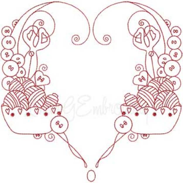 Picture of Redwork Sewing Design 36 Machine Embroidery Design