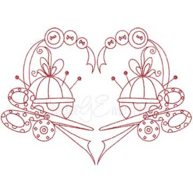Picture of Redwork Sewing Design 38 Machine Embroidery Design