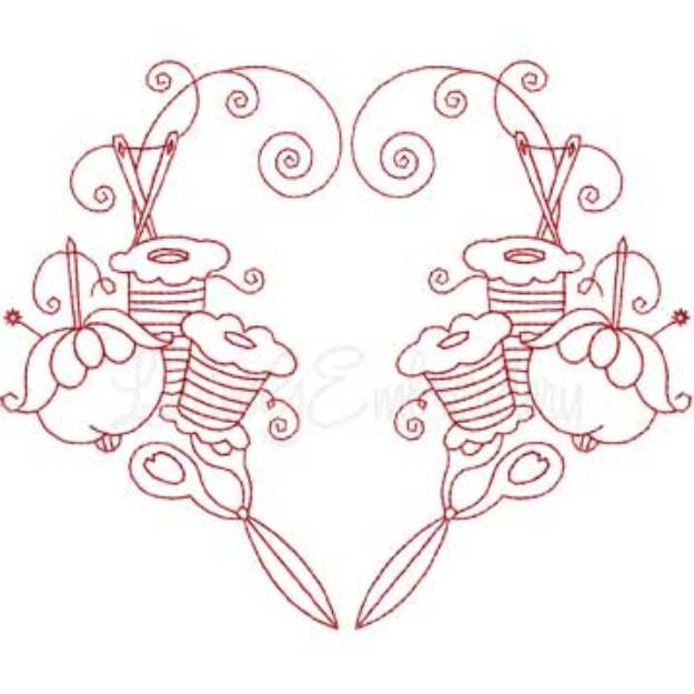 Picture of Redwork Sewing Design 39 Machine Embroidery Design