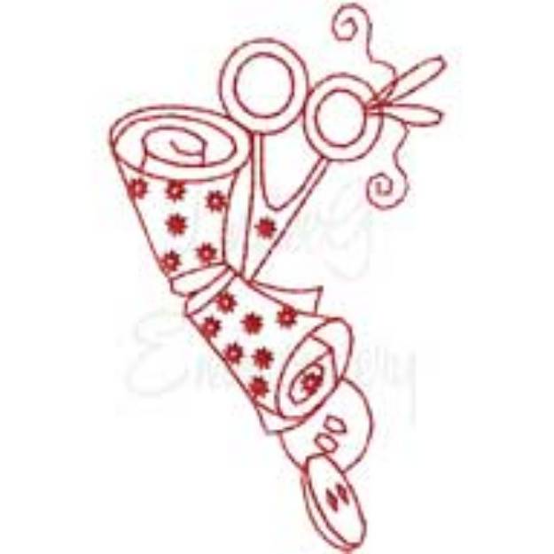 Picture of Redwork Sewing Design 42 Machine Embroidery Design