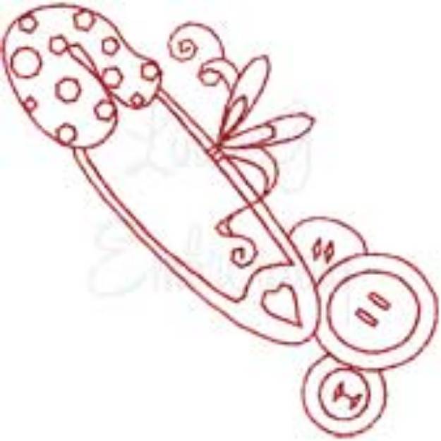 Picture of Redwork Sewing Design 44 Machine Embroidery Design
