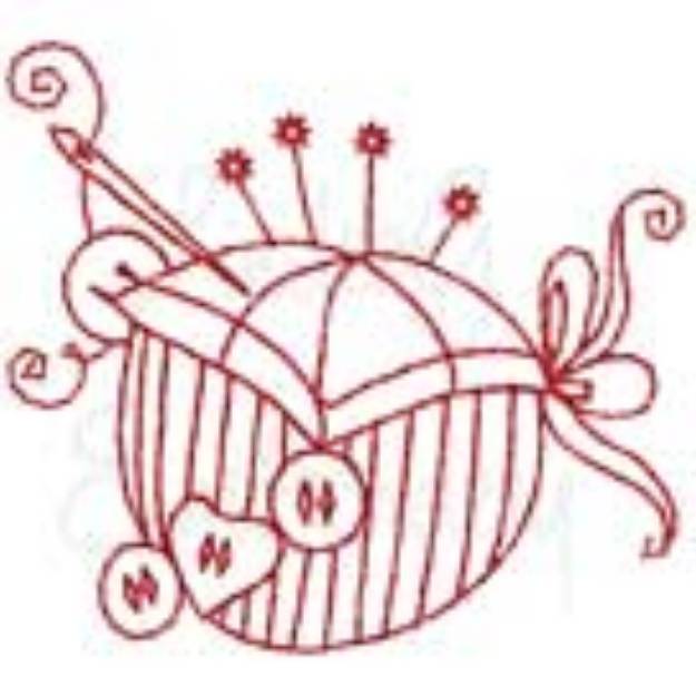 Picture of Redwork Sewing Design 54 Machine Embroidery Design