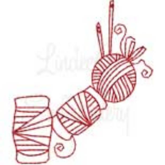 Picture of Redwork Sewing Design 55 Machine Embroidery Design