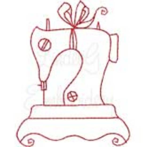 Picture of Redwork Sewing Design 56 Machine Embroidery Design