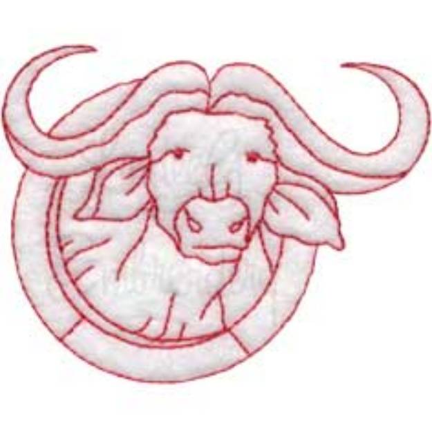 Picture of Water Buffalo Machine Embroidery Design