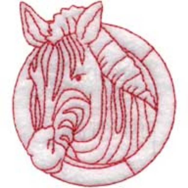Picture of Zebra 2 Machine Embroidery Design