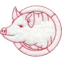 Pig Machine Embroidery Design