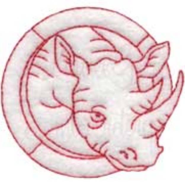 Picture of Rhino 2 Machine Embroidery Design