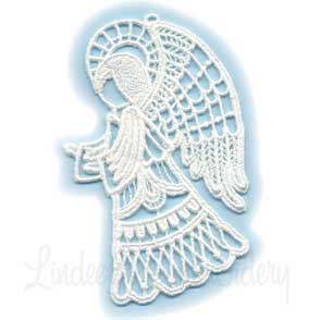Angel - Side View Machine Embroidery Design