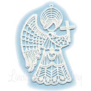 Angel with Cross Machine Embroidery Design