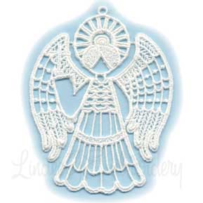 Angel with Cross 2 Machine Embroidery Design