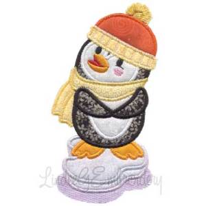 Picture of Penguin on Iceberg Machine Embroidery Design