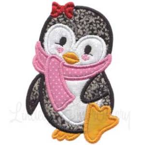 Picture of Girly Penguin Machine Embroidery Design